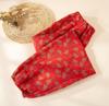 Pantalones de Pijama de Gasa Teñida en Hilo de Algodón Puro para Mujer, Adecuados para Todas las Estaciones, Pantalones de Casa con Puño que Se Pueden Usar Afuera, Hechos 100% de Algodón, Disponibles en Varios Colores, Pantalones Largos de Corte Holgado