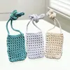 Bolsa de Celular de Tricô, Bolsa Transversal de Corda de Algodão Trançada Feita à Mão Tendência, Bolsa de Ombro Versátil para o Verão, Portátil e na Moda