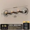 Gancho de pared estilo vintage sin taladro para colgar ropa, resistente, sin dejar marca, para baño y recibidor, para guardar bolsas y llaves