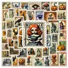 50 Adesivos de Grafite com Carimbos de Halloween, Adesivos Decorativos à Prova d'Água para Mala, Adesivos para o Feriado de Halloween Atacado