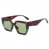 Nuevas de Moda Gafas de Sol Versátiles para Hombres y Mujeres con Montura Grande Montura Cuadrada Bicolor Personalizada Montura de PC Gafas de Venta al por Mayor Transfronteriza