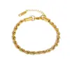 Explosões transfronteiriças da Amazon joias atacado banhado a ouro 18K pulseira torcida de aço inoxidável para o dia a dia Joker feminina não desbota