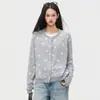 Cárdigan de punto con estrellas estilo americano Jack Chuan Yang para mujer, suéter de otoño e invierno, diseño en capas, top de manga larga de nicho