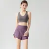 Shorts Esportivos Anti-Exposição, Calças de Corrida Fitness Largas, Calças de Yoga Casuais de Cintura Alta para Controle da Barriga para Mulheres, Verão