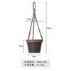 Maceta colgante de comercio exterior transfronterizo, cesta colgante de cuerda de cáñamo tejida a mano, cesta colgante creativa para flores para balcón, jardín, casa de familia.