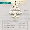 Lustre de sala de estar em estilo chinês novo, estilo chinês, moderno, simples, novo, restaurante, quarto, lâmpada atmosférica, cobre, cor natural, lâmpadas