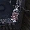 Plata de Ley S925 Joyería Taoísta Colgante Amuleto Pixiu Morado Tendencia Nacional Retro Nuevo Estilo Chino Estilo Taoísta Collar