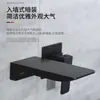 Grifo de pared tipo empotrado transfronterizo para agua fría y caliente, lavabo, cuenca, oculto, empotrado, cascada, salida de pared para bañera, cobre completo