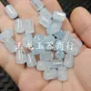 Cuentas Sueltas Color Aguamarina, Cuentas Tubo Recto de Piedra Cuarzo Azul, Accesorios para Joyería, Cuentas de Jade
