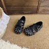 Novedades Otoño 2026 Zapatos Casuales para Niños Zapatos de Ballet de Moda para Niñas con Puntos Zapatos de Cuero para Bebé con Lazo Suela Suave
