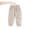 Pantalones de forro polar para niñas, pants de forro polar de una pieza, nuevo estilo otoño e invierno 2026, pantalones gruesos y cálidos para niños y bebés, disponible para dropshipping, modernos
