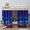 Cortina de Cama para Dormitorio de Estudiantes Litera Superior, Cortina Gruesa Blackout Resistente para Literas Superiores e Inferiores, Cortina de Dosel de Cama sin Taladro