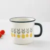 Taza de Esmalte Imitación Retro de Moda Taza Cerámica Mini Taza Taza Zaka Taza de Leche para Desayuno Logo Publicitario Impreso