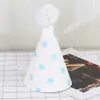 Chapéu de aniversário com bola de pelo grande Decoração de festa Festival Infantil Suprimentos para festa Pequeno adereço de cabeça de bola de pelo Chapéu de aniversário colorido