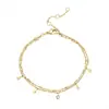 Pulseira Cubana Popular Europeia e Americana com Contas Corrente Infinita de Zircônia 2024 Presente Personalizado para Festa Feminina