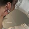 Mais Fácil para Combinar Corrente de Metal Prateado com Diamantes Microincrustados Clipe de Osso da Orelha Brincos Acessíveis de Luxo Sem Perfuração 2024 Novo Clipe de Orelha