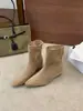 Botas Cortas de Moda Retro de Tacón Alto Ajustadas para Mujer 2026, Botas Altas de Caballero