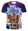 Camiseta de manga corta con impresión 3D periférica de DRAGON BALL, nueva animación popular transfronteriza.