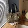Bolso de hombro de lunares nuevo 2026 transfronterizo, bolso tote de gran capacidad para mujer para ir al trabajo, bolso de mano moderno y versátil, bolso de hombro