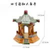 Acuario rocalla bonsái decoración rocalla piedra absorbente de agua piedra absorbente de agua pabellón cerámico clásico chino decoración pequeña