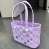 Bolso Cruzado Creativo para Mujer 2024 Explosiones Transfronterizas Bolso de Playa de Verano DIY Color Bolsa de Agujeros EVA
