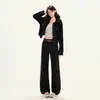 Naranja Juvenil # Elegante y moderno traje de mezclilla para mujer, adelgazante y favorecedor, casual y versátil, con chaqueta y pantalones de pierna recta