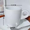 Taza de Espresso Espresso Italiano Blanco Porcelana de Alta Temperatura Taza de Cerámica Engrosada 75ml Taza Concentrada Europea