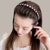 Nueva diadema de plástico con flor de pedrería minimalista para mujer, artefacto para peinar flecos y cabello suelto, fabricantes, cabello lacio