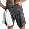 Pantalones Cortos para Hombre para Correr, Deportes, Natación, Fitness, Secado Rápido, Casual, de Baloncesto de Cinco Puntos con Bolsillo para Teléfono y Bucle para Toalla