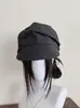 Boina versátil de algodón y lino estilo coreano con botones, sombrilla para el sol para mujer, gorra de newsboy de moda para adelgazar la cara, sombrero de pintor de nubes