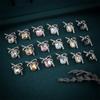 Nuevo lazo de diamantes para decoración de uñas, joyería ligera de lujo con diamantes octogonales, accesorios metálicos para uñas, venta al por mayor, ZS2848