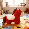 Almofada Criativa Ano do Cavalo de Ano Novo, Brinquedo de Pelúcia com Formato Especial, Ornamento de Decoração de Festival da Primavera para Sofá e Sala de Estar, Almofada para Banco de Carro de Ano Novo