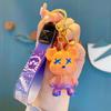 Llavero con forma de oso que cambia de color de dibujos animados, accesorio para pareja, llavero de coche, colgante para bolso, adornos, regalos pequeños creativos al por mayor