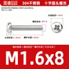 Parafusos de máquina de aço inoxidável 304, cabeça chata Phillips, para interruptores e tomadas M1.6M2M3M4M5M6M8