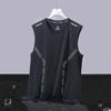 Colete masculino sem mangas com gola redonda, colete de seda gelada para corrida no verão, parte superior do corpo, colete esportivo de gelo, camiseta sem mangas de secagem rápida