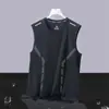 Chaleco de seda de hielo para hombre, moderno, delgado, transpirable, de secado rápido, deportivo, de ocio, chaleco ancho, ropa exterior, camiseta de manga corta y cuello redondo para hombre, verano