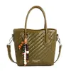 Bolso tejido vintage para mujer, bolso cruzado estilo vacacional, simple y elegante, minibolso de hombro versátil para mujer