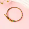 Pulsera Zongzi de Hortensia del Día de Mayo, Nueva Cuerda Roja Tejida a Mano para Niños y Bebés, Pulsera de Cuentas DIY de Alta Calidad
