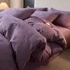 Juego de cama de cuatro piezas de algodón puro cepillado de alta gama de los años 60, algodón puro Clase A, adecuado para todas las estaciones, sábana plana, funda de edredón, ropa de cama estilo sábana ajustable