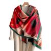 Cachecol de cashmere grosso com estampa digital retrô, estilo étnico de inverno, animal, quente, para viagem, foto, xale