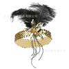 Diadema de Plumas Gatsby Años 20 Diadema de Despedida de Soltera Europea y Americana Banquete Fiesta Maquillaje Fiesta Accesorios para el Cabello Tocado