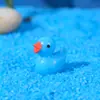 Pato amarelo pequeno Cor Acessórios para paisagismo com musgo DIY Mini paisagem micro Ornamentos em miniatura