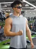 Chaleco deportivo personalizado de fábrica, top transpirable para correr que absorbe la humedad, sudadera con capucha de malla transpirable para fitness