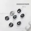 Strass com Fundo Pontiagudo 6mm 8mm, Decorações Grandes Quadradas para Nail Art, Strass de Cristal, Brilho Super Intenso Aurora Iridescente para Decoração de Unhas DIY