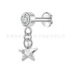 F136 Aleación de Titanio Estilo Colgante de Zirconio Rosca Interna Clavo para Hueso de la Oreja Redondo Corazón Estrella Cadena Estilo Clavo para Oreja Decoración para Perforación