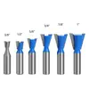 Cuchillo de cola de milano para carpintería de 12 piezas con vástago de 1/2 pulgada, Cuchillo para máquina de tallado, Cuchillo para máquina de recorte, Junta de espiga de panal de carburo