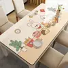 Nuevo modelo 2025, mantel de mesa de PVC, impermeable, a prueba de aceite, mantel lavable, protector de mesa resistente al calor, mantel para mesa de centro de sala de estar