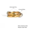 [Acero y Titanio de Cuerpo Completo] Anillos Europeos y Americanos Apilados Lisos, Anillos Elegantes Entrelazados, Joyería de Acero Inoxidable que No se Desvanece
