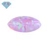 Huagang Gem OPAL Ojo de Caballo Forma de Ópalo Sintético Anillo de Piedra Desnuda Cara de Anillo Ópalo Color Fuego Artificial Fondo Plano Diamante OP10