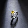 Anillo de Zircón Nuevo de Amazon Anillo de Zircón Micro-incrustado para Mujer Joyería Europea y Americana Combinable Joyería de Banquete Anillo de Tendencia